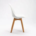 Rute Wooden Leg Dining Chair - White