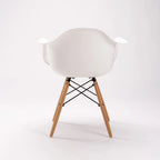 Rentia Wooden Leg Armchair - White