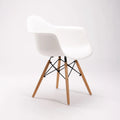 Rentia Wooden Leg Armchair - White