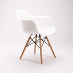 Rentia Wooden Leg Armchair - White