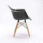 Rentia Wooden Leg Armchair - Dark Grey