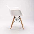 Rentia Wooden Leg Armchair - White