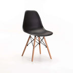 Rentia Wooden Leg Dining Chair - Black