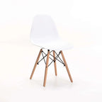 Rentia Wooden Leg Dining Chair - White