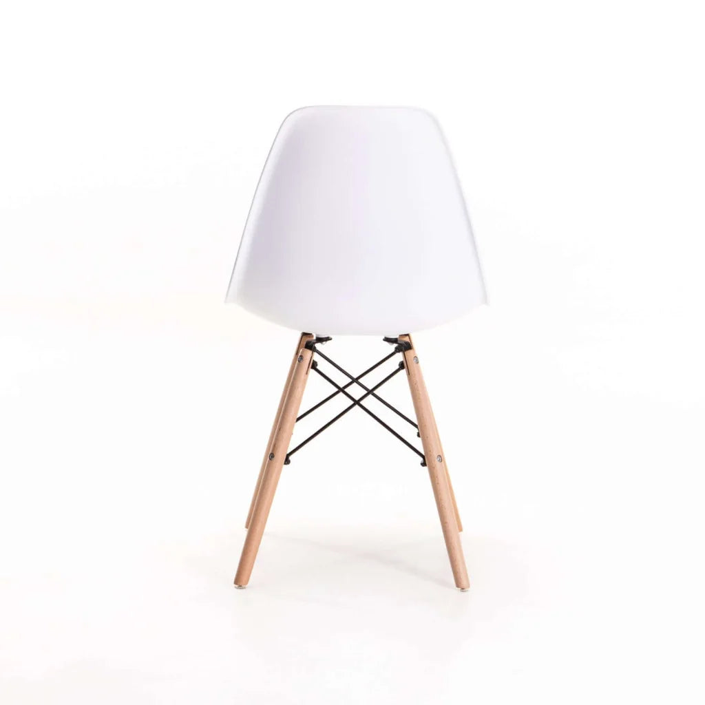 Rentia Wooden Leg Dining Chair - White