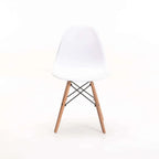 Rentia Wooden Leg Dining Chair - White