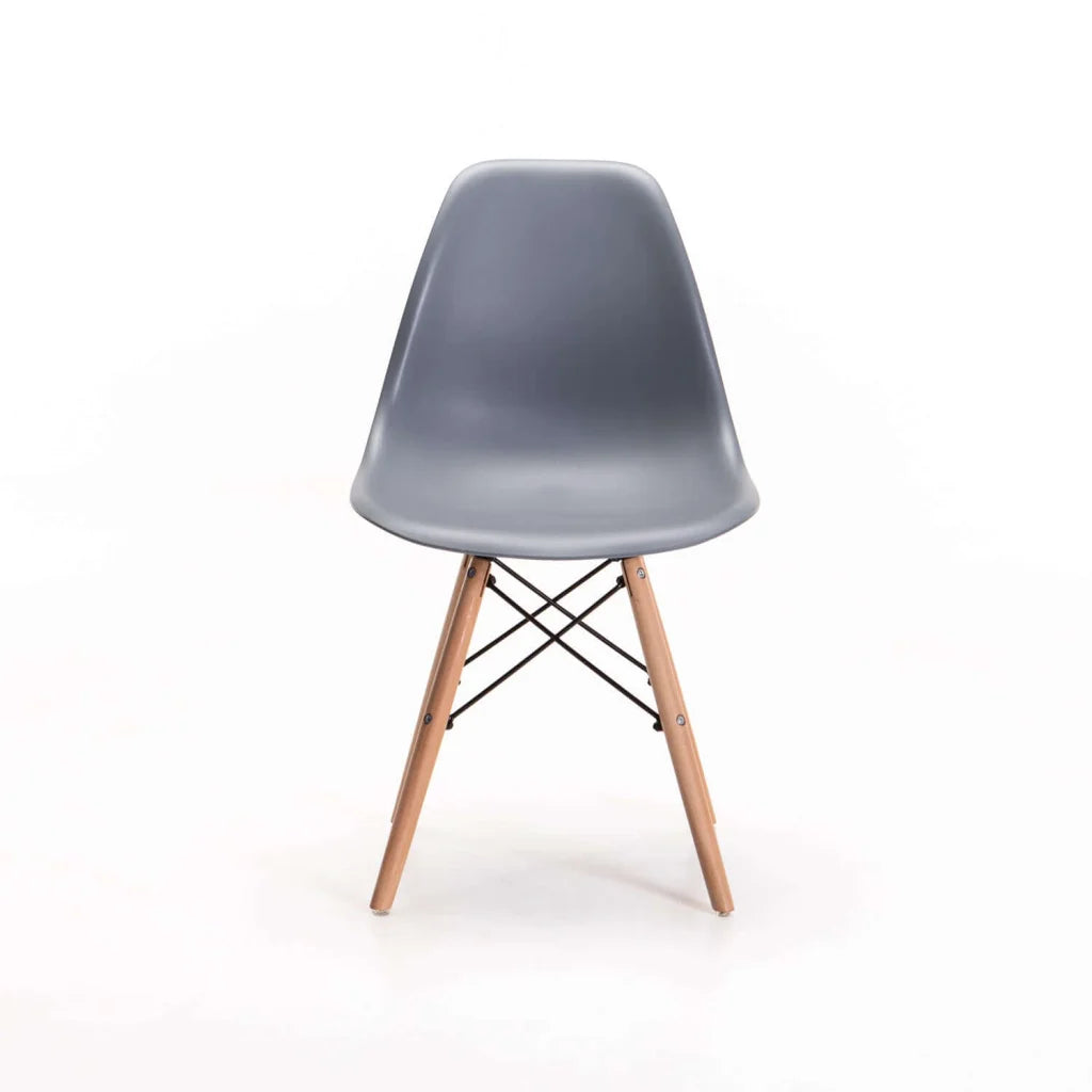 Rentia Wooden Leg Dining Chair - Grey