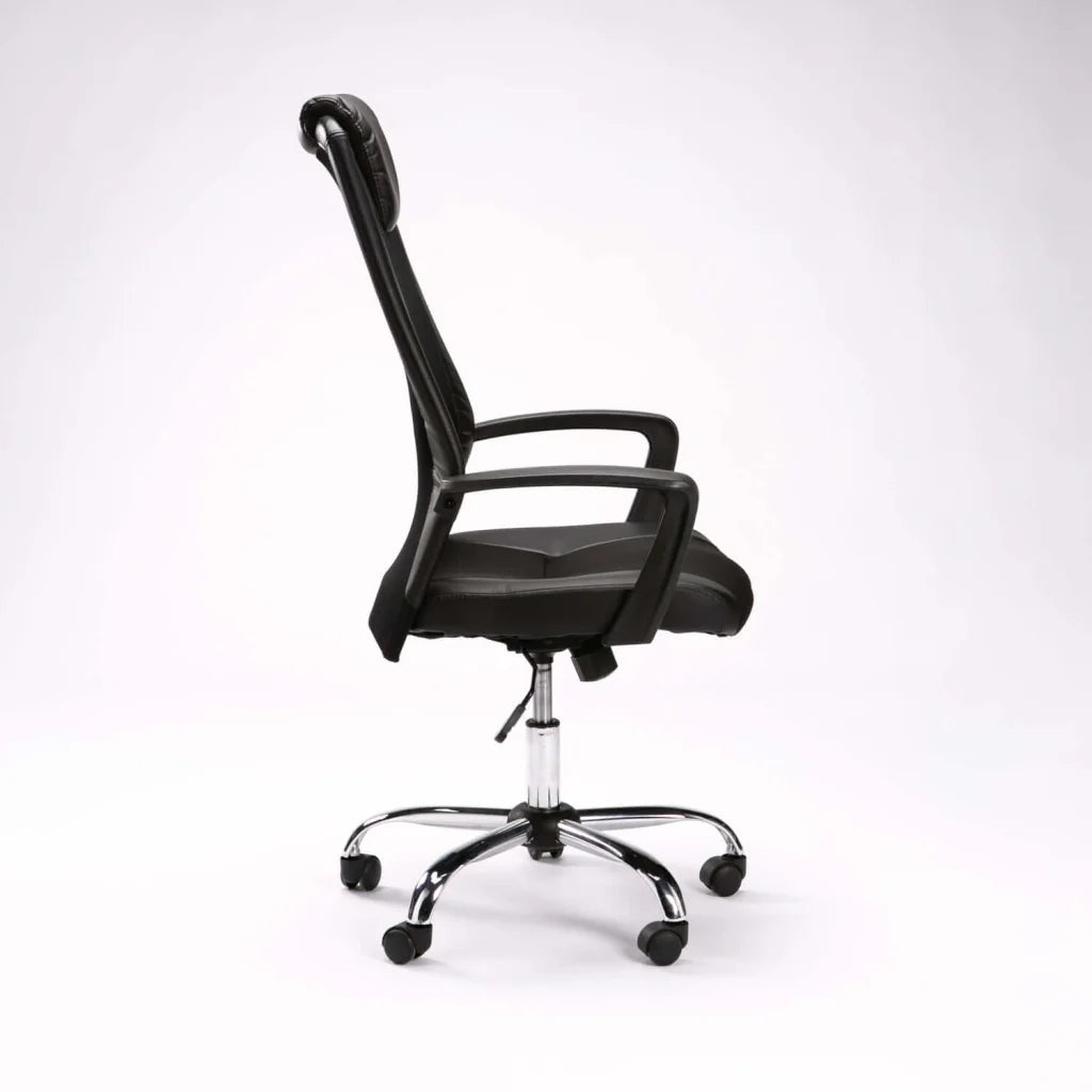 Power Exec Hiback Office Chair W-156 chrome base