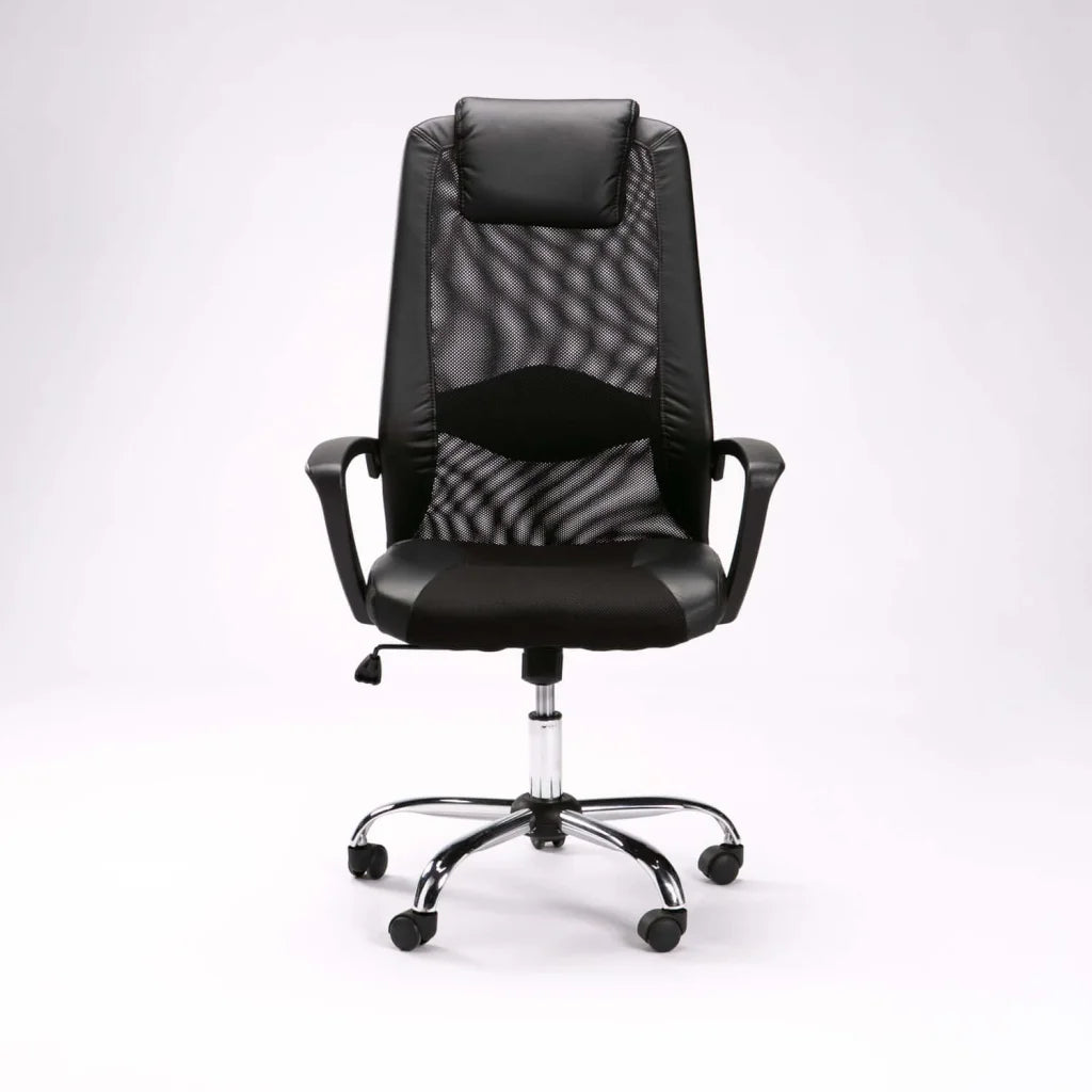 Power Exec Hiback Office Chair W-156 chrome base