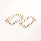 Calliope Rectangle Set of 2 Mirror Trays