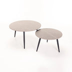 Cognac Set Of 2 Stone Top Coffee Table - Grey