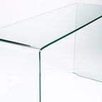 Clear Flute 125x40cm 12mm Tempered Glass Console