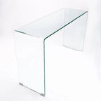Clear Flute 125x40cm 12mm Tempered Glass Console