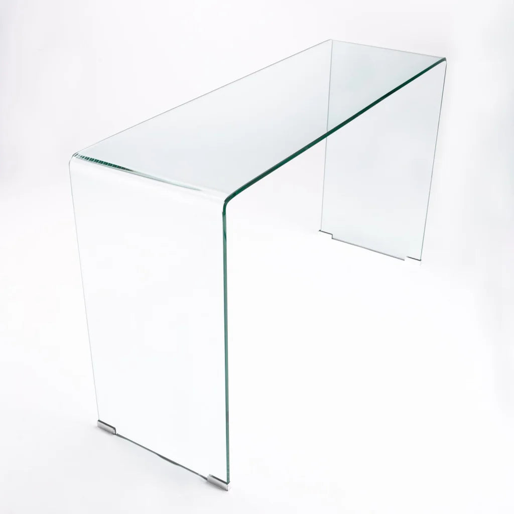 Clear Flute 125x40cm 12mm Tempered Glass Console