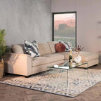 Clear Flute 12mm Tempered Glass Coffee Table -120 x 60 cm