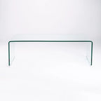 Clear Flute 12mm Tempered Glass Coffee Table -120 x 60 cm