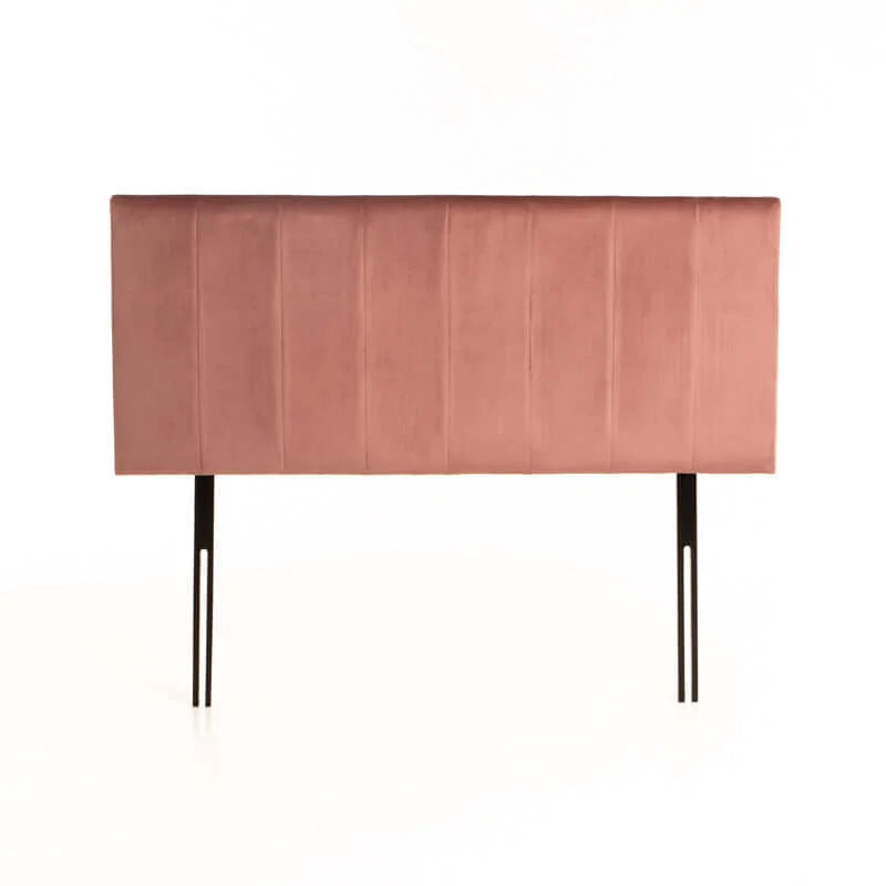 Rankin Velvet Headboad - Blush - Double