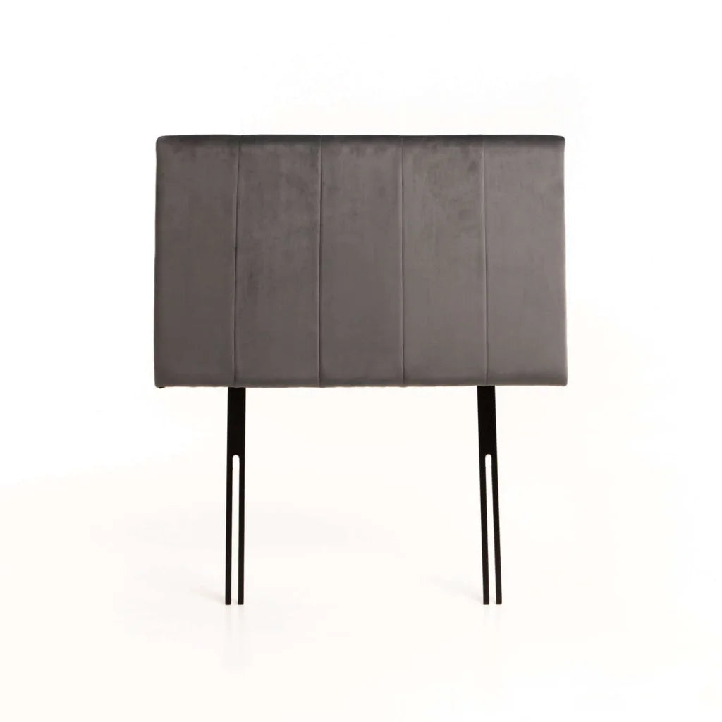 Rankin Velvet Headboad - Grey - Single