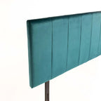 Rankin Velvet Headboad - Teal - Double