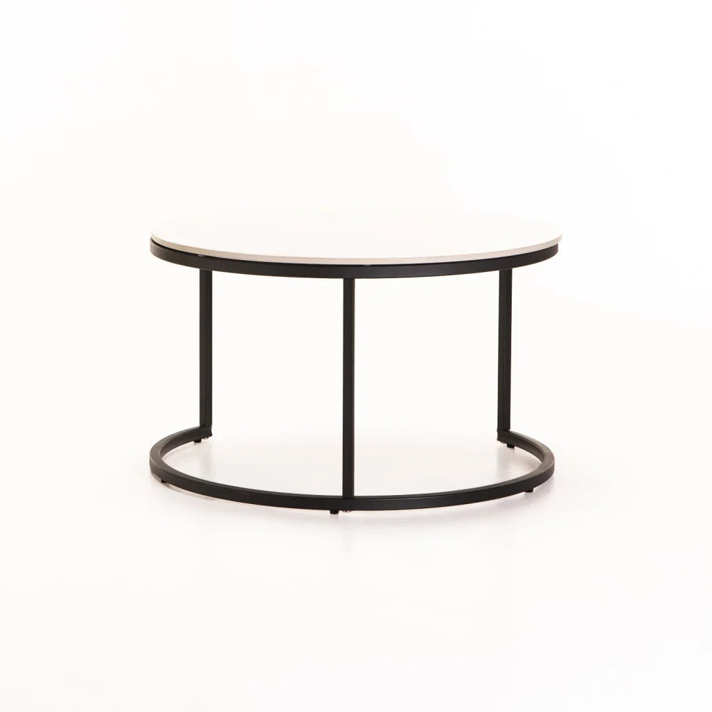 Colada Set Of 2 Stone Top Coffee Table - Gold Leg