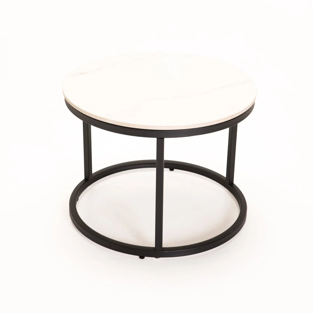 Colada Set Of 2 Stone Top Coffee Table - Gold Leg