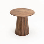 Madeira 50cm Round Solid Coffee Table - Light Brown