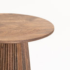 Madeira 50cm Round Solid Coffee Table - Light Brown