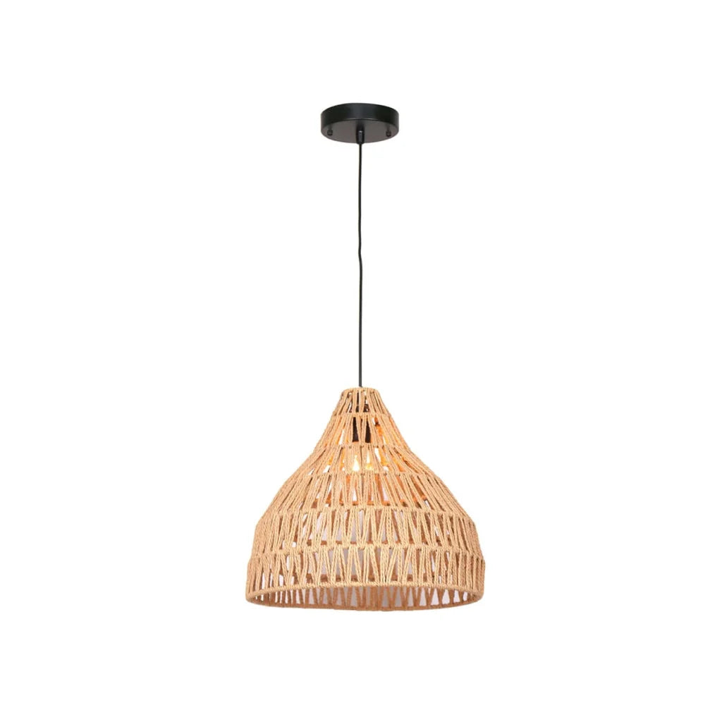 Kohlrabi Brown Rattan Pendant