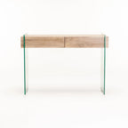 Juju Glass Console With Drawers - Oak