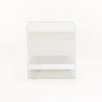 Juju 45x45cm 8MM Glass Side Table - White