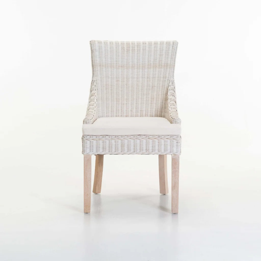 Keegan Rattan WhitewasDining Chair