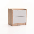 Ruzeiza 2 Drawer Pedestal - Oak / Grey