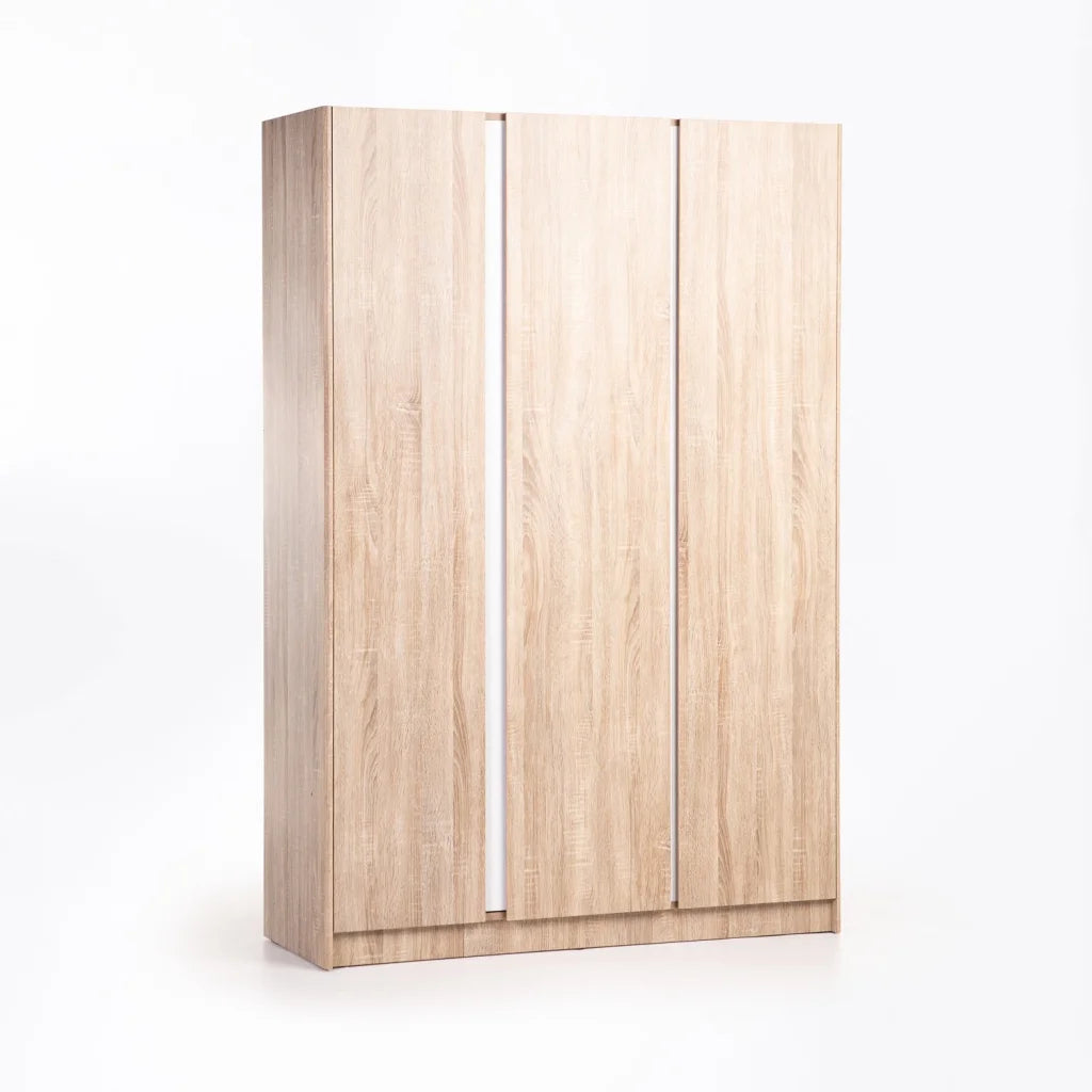 Dustu 3 Door Robe - White / Oak