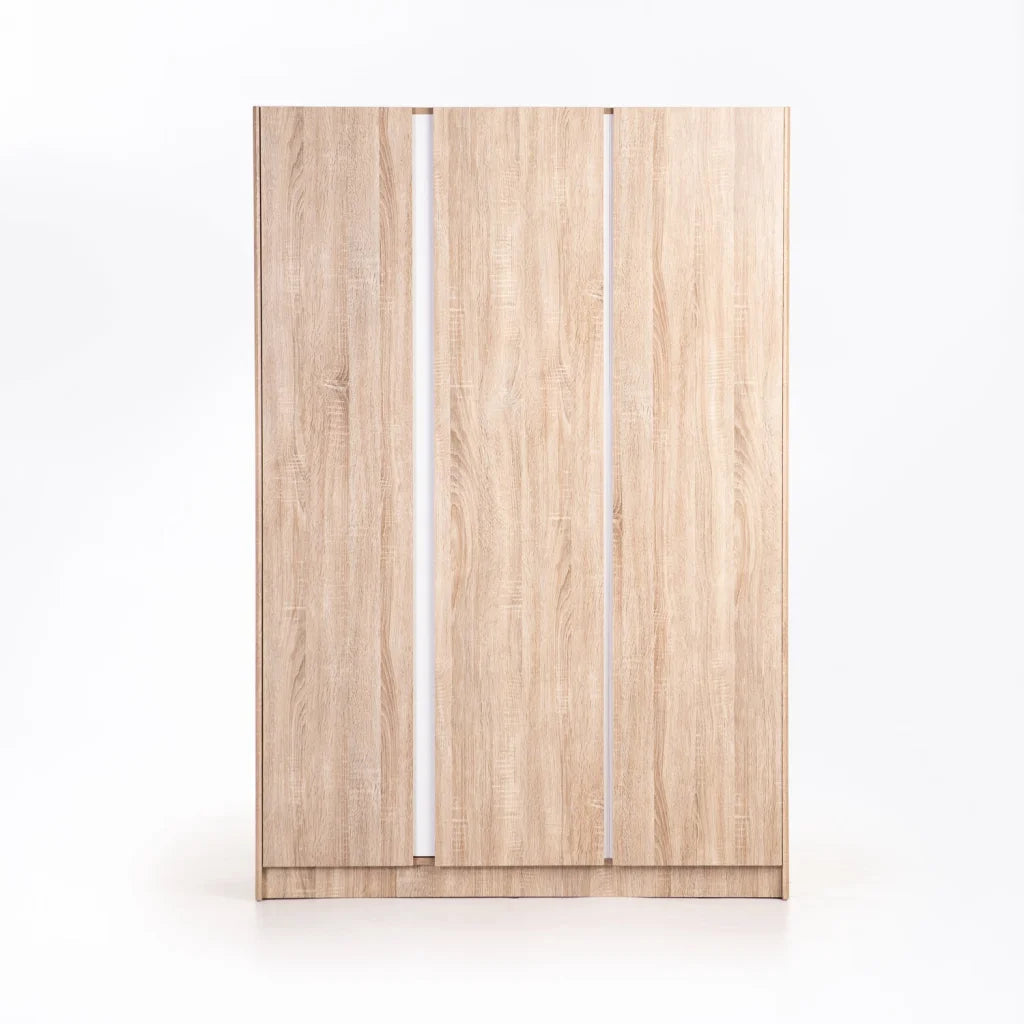 Dustu 3 Door Robe - White / Oak