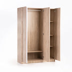 Dustu 3 Door Robe - White / Oak