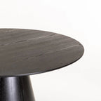 Tobby  120cm Round Dining  Table - Black