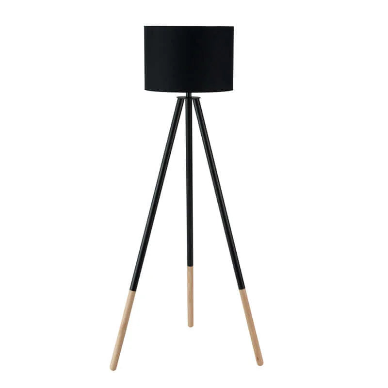 Thiago Wooden Tripod - Black Fabric Shade 156cm