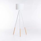 Thiago Wooden Tripod - White Fabric Shade 156cm