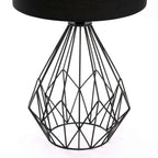 Emmett Black Metal Wire Base - Black Fabric Shade