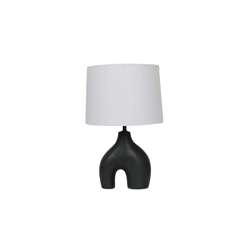 Lane U Shape Black - White Fabric Shade