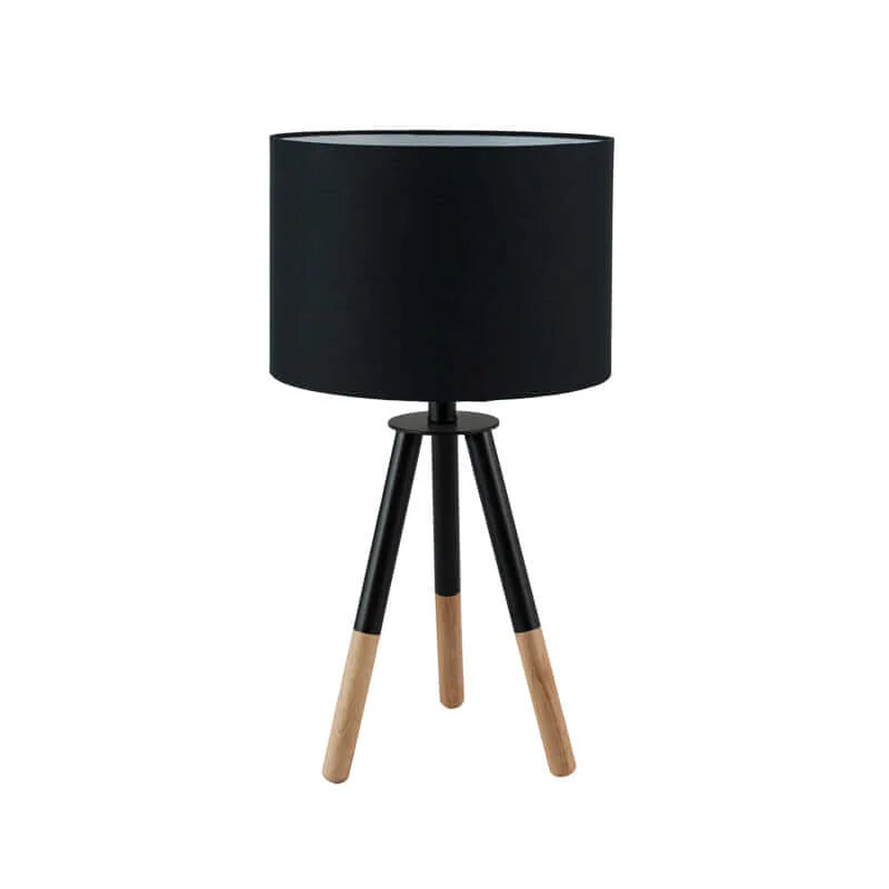 Dante Wooden Tripod - Black Fabric Shade