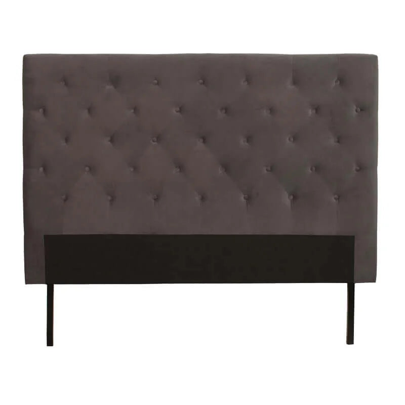 Wakely Velvet Headboard - Dark Grey - Queen