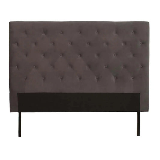 Wakely Velvet Headboard - Dark Grey - Queen