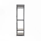 Kimimila 3 Shelf & Hanging Open Robe - Black