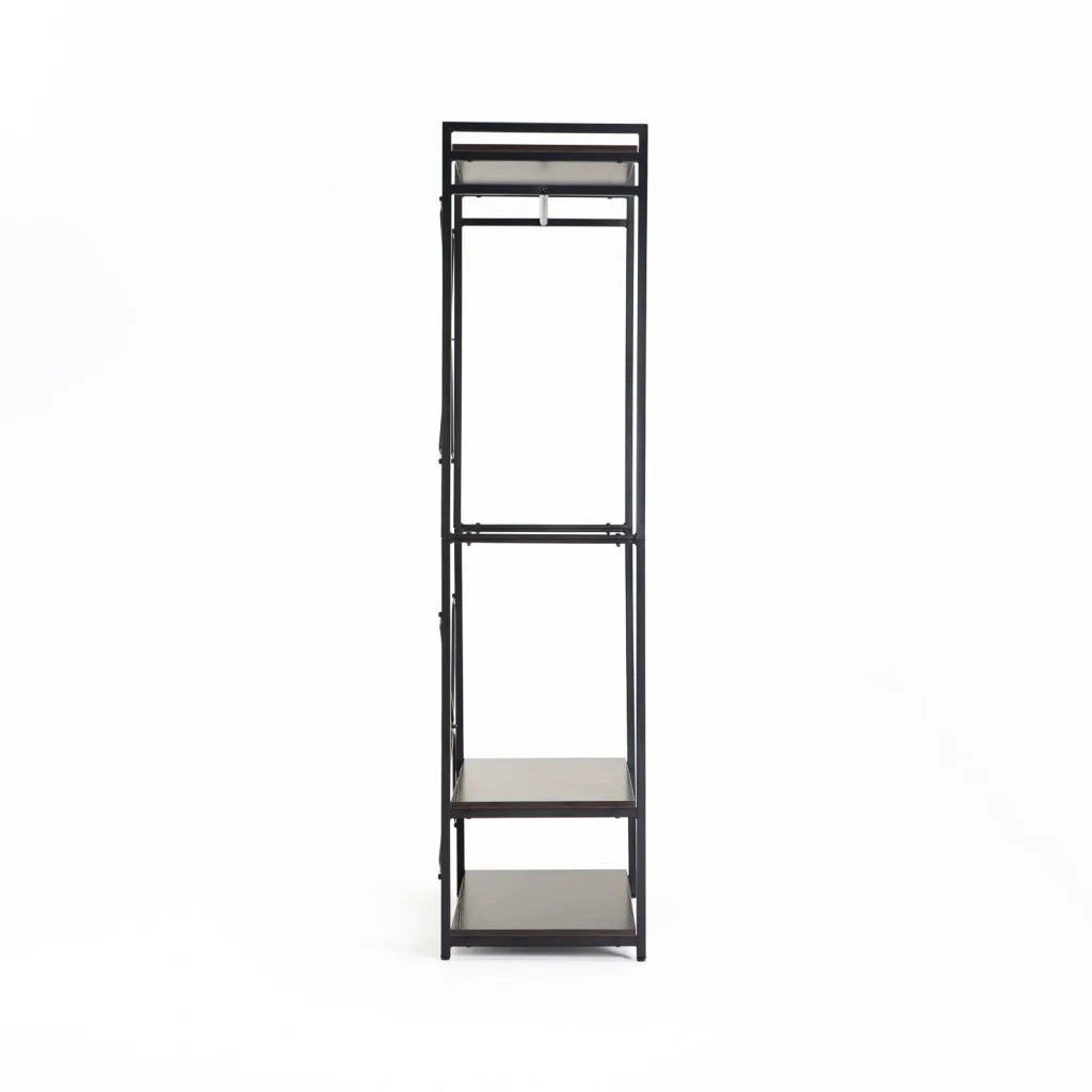 Kimimila 3 Shelf & Hanging Open Robe - Black