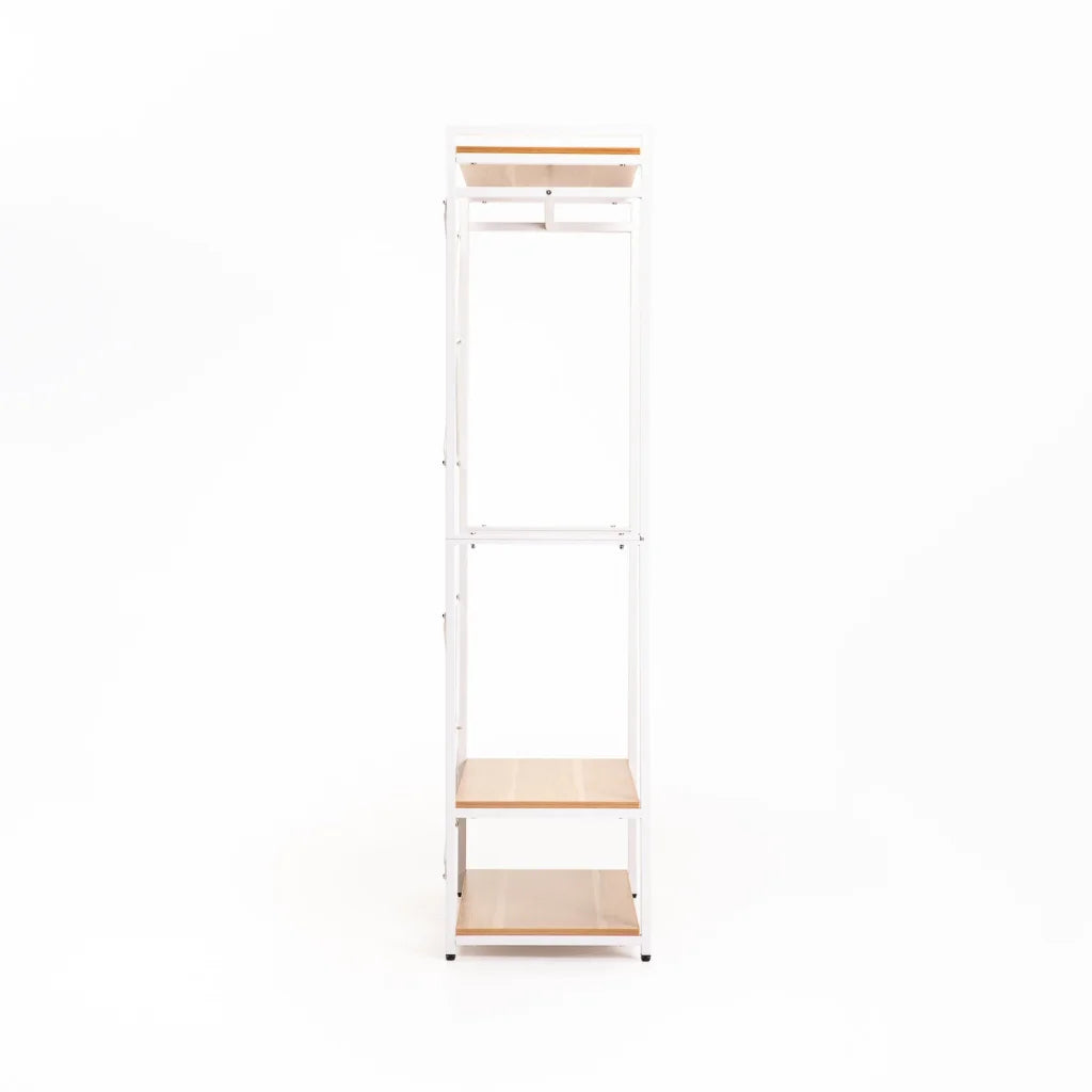 Kimimila 3 Shelf & Hanging Open Robe - White