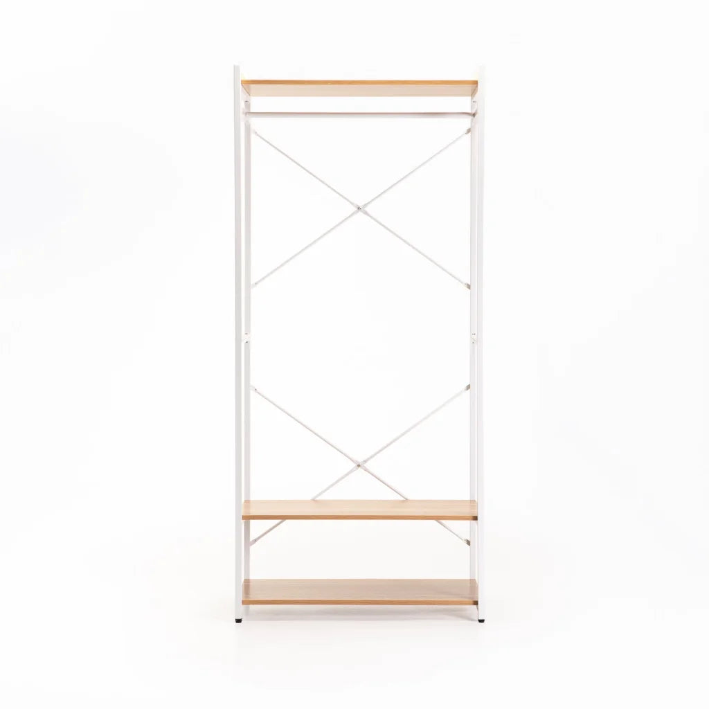 Kimimila 3 Shelf & Hanging Open Robe - White