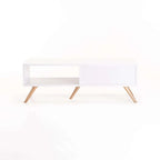 Abelour 100x40cm Coffee Table - White