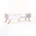 Abelour 100x40cm Coffee Table - White