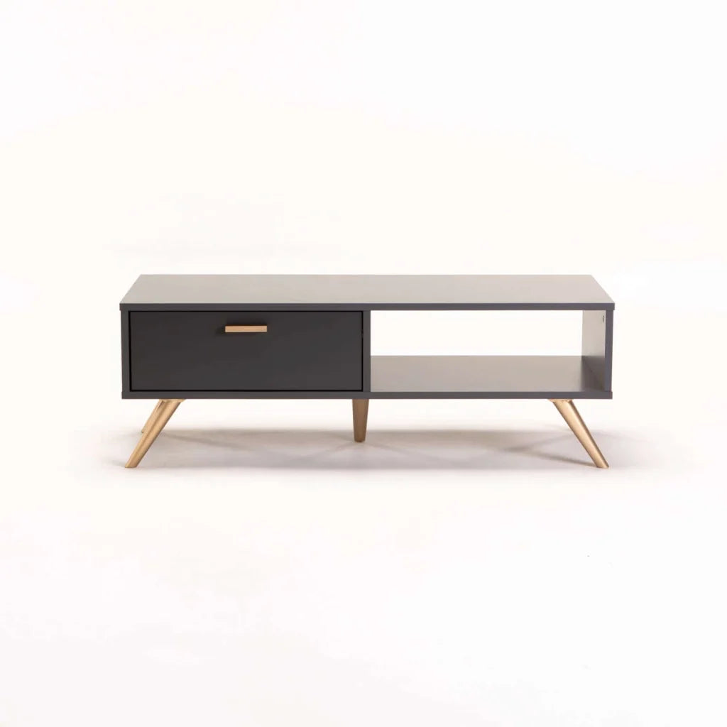 Abelour 100x40cm Coffee Table - Grey